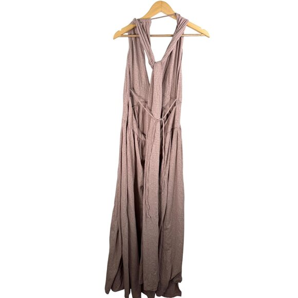 Free People Selena Maxi Dress tan beachy boho 90s sz XL - Picture 5 of 8